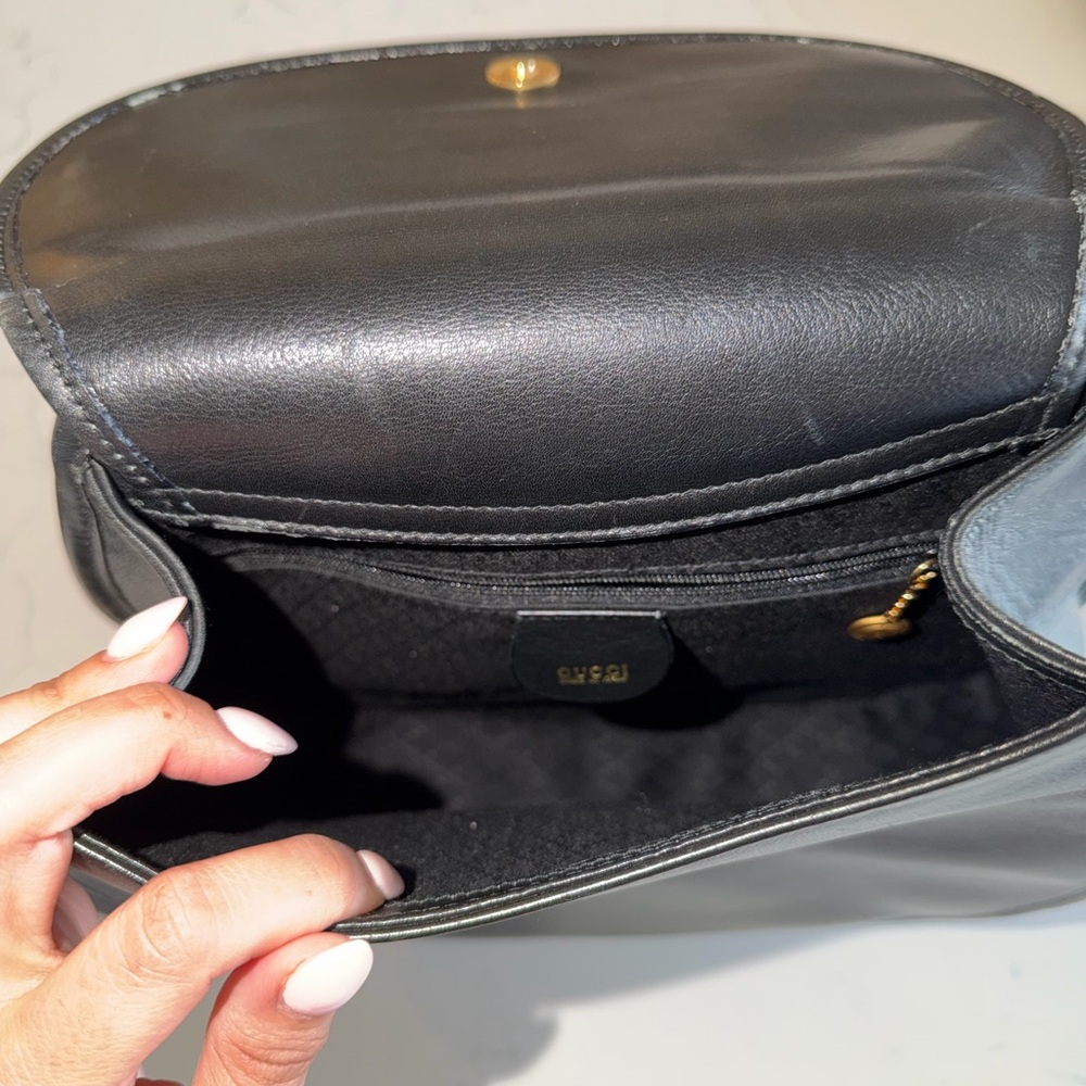 Gucci vintage horsebit tom ford era sling bag RARE black leather - Picture 11 of 11